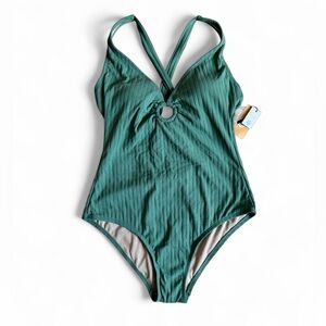 NWT Kona Sol Ribbed One Piece Swimsuit